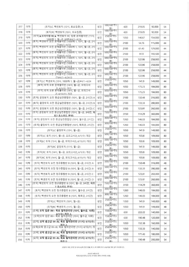 해커스 종로캠퍼스 안내