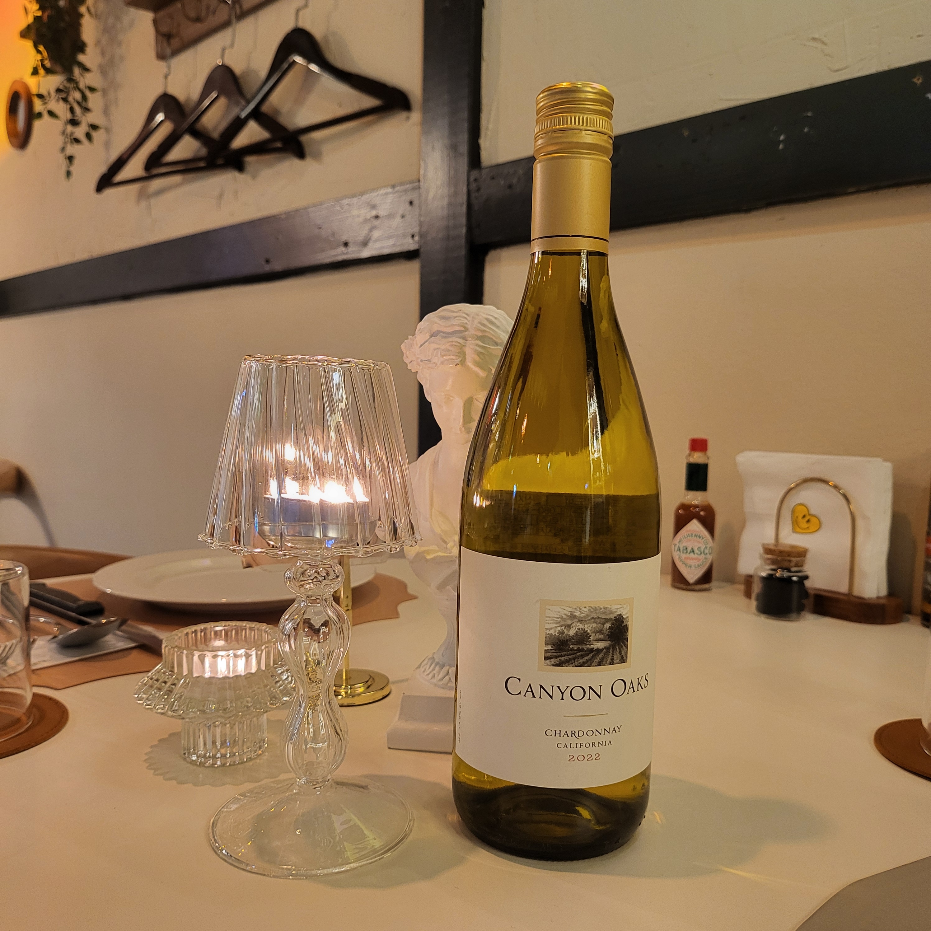 1glass wine 케년오크샤르도네