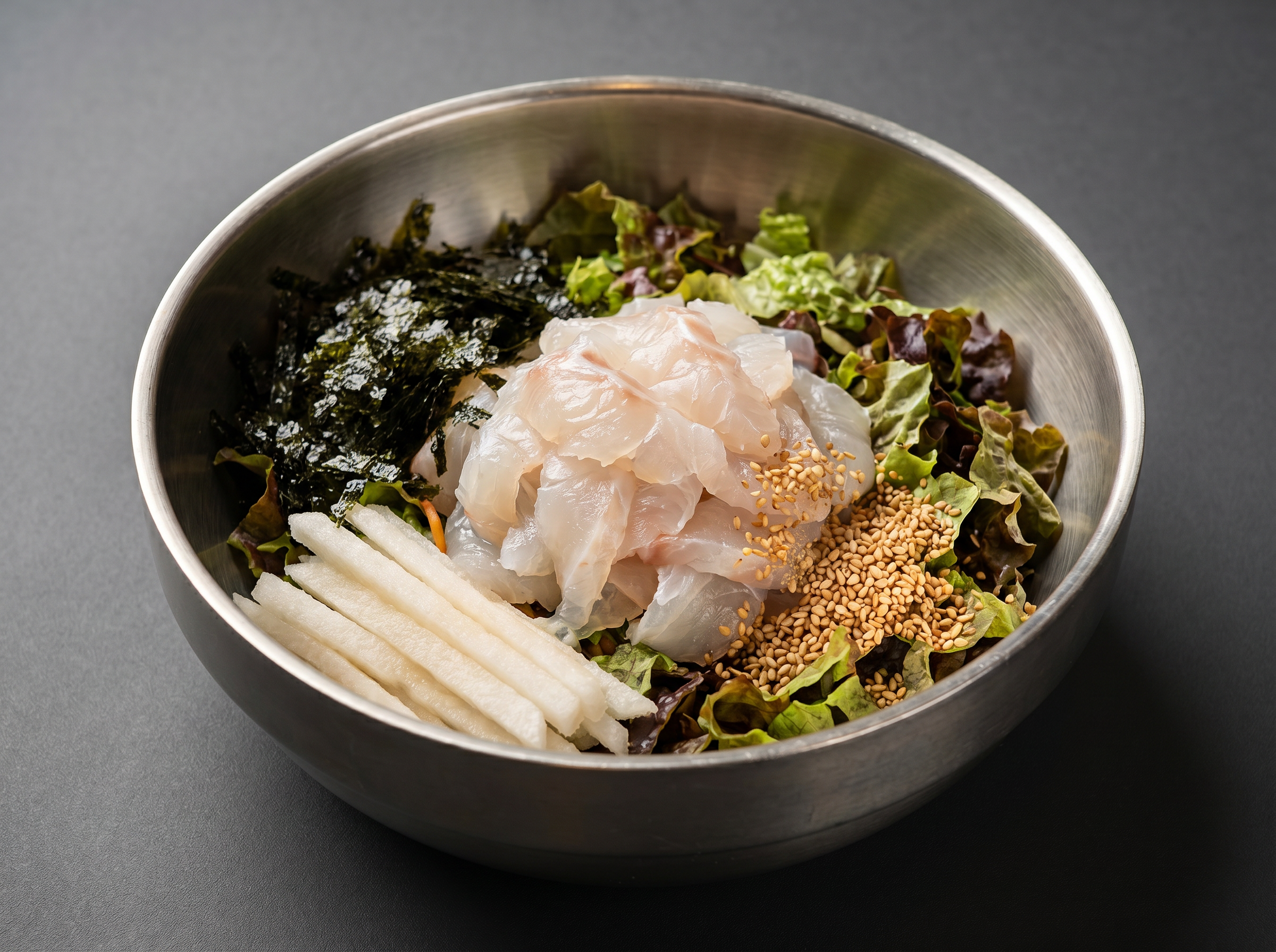 Raw-fish rice bowl set