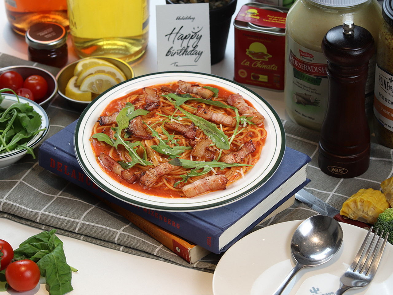 베이컨 토마토파스타