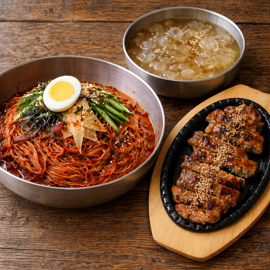 비빔냉면+담양 떡갈비 세트