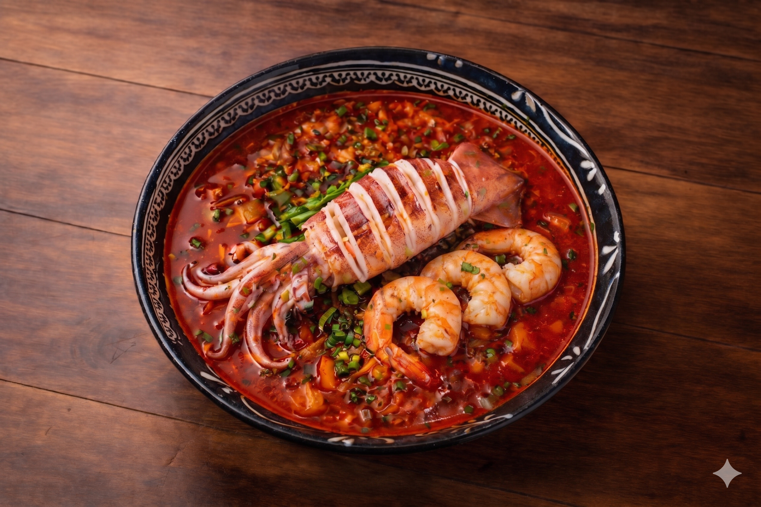 통오징어 중화 쌀국수