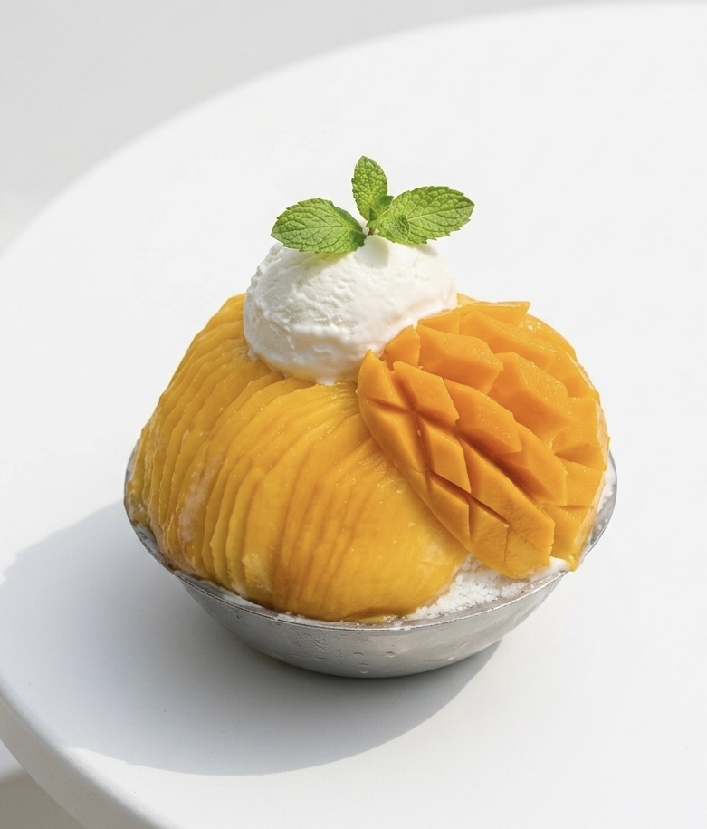 망고 우유 빙수