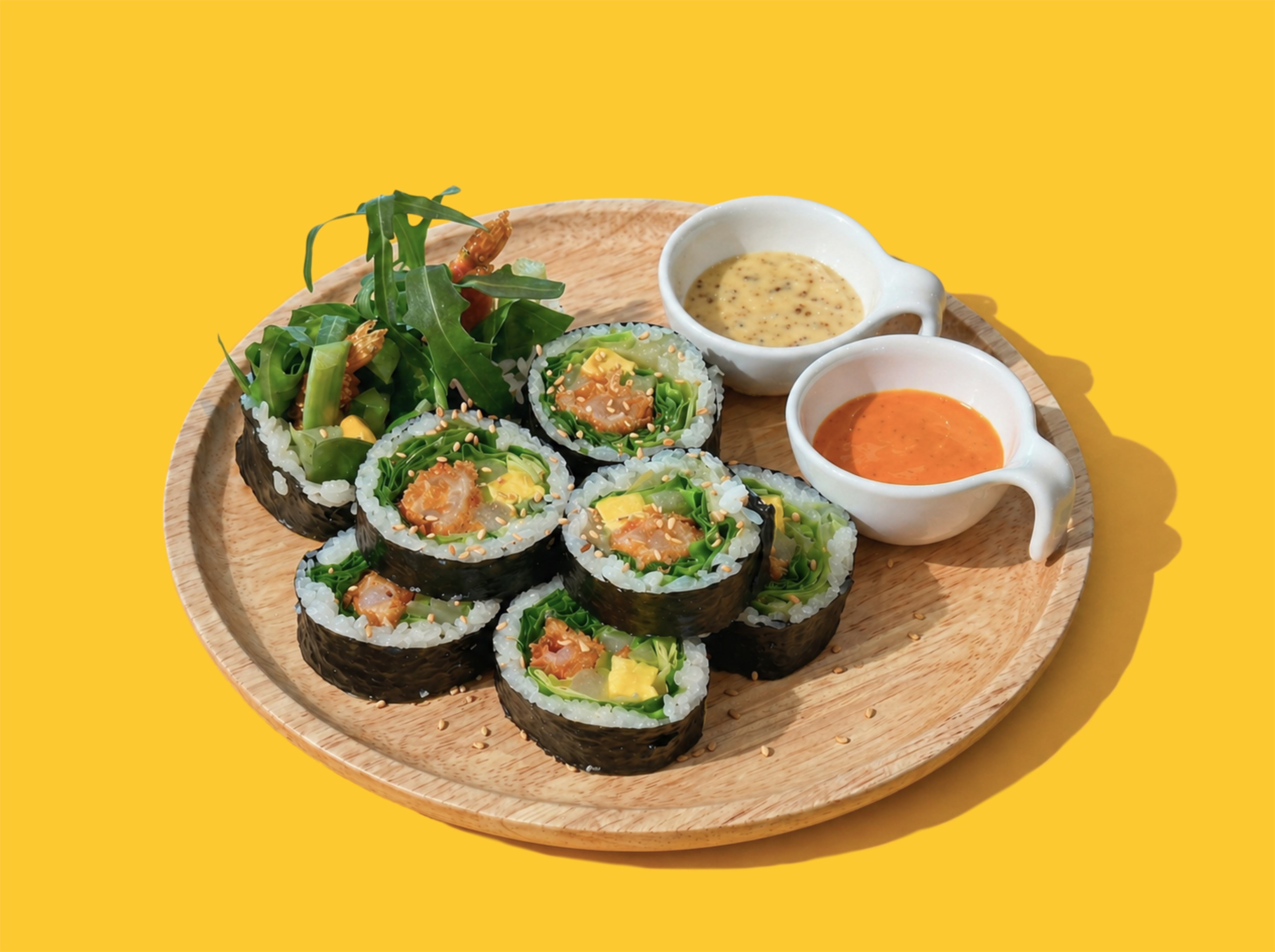 크런치 새우 샐러드 김밥