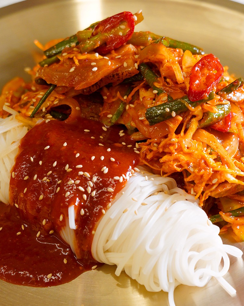 냉수육 빨간무침