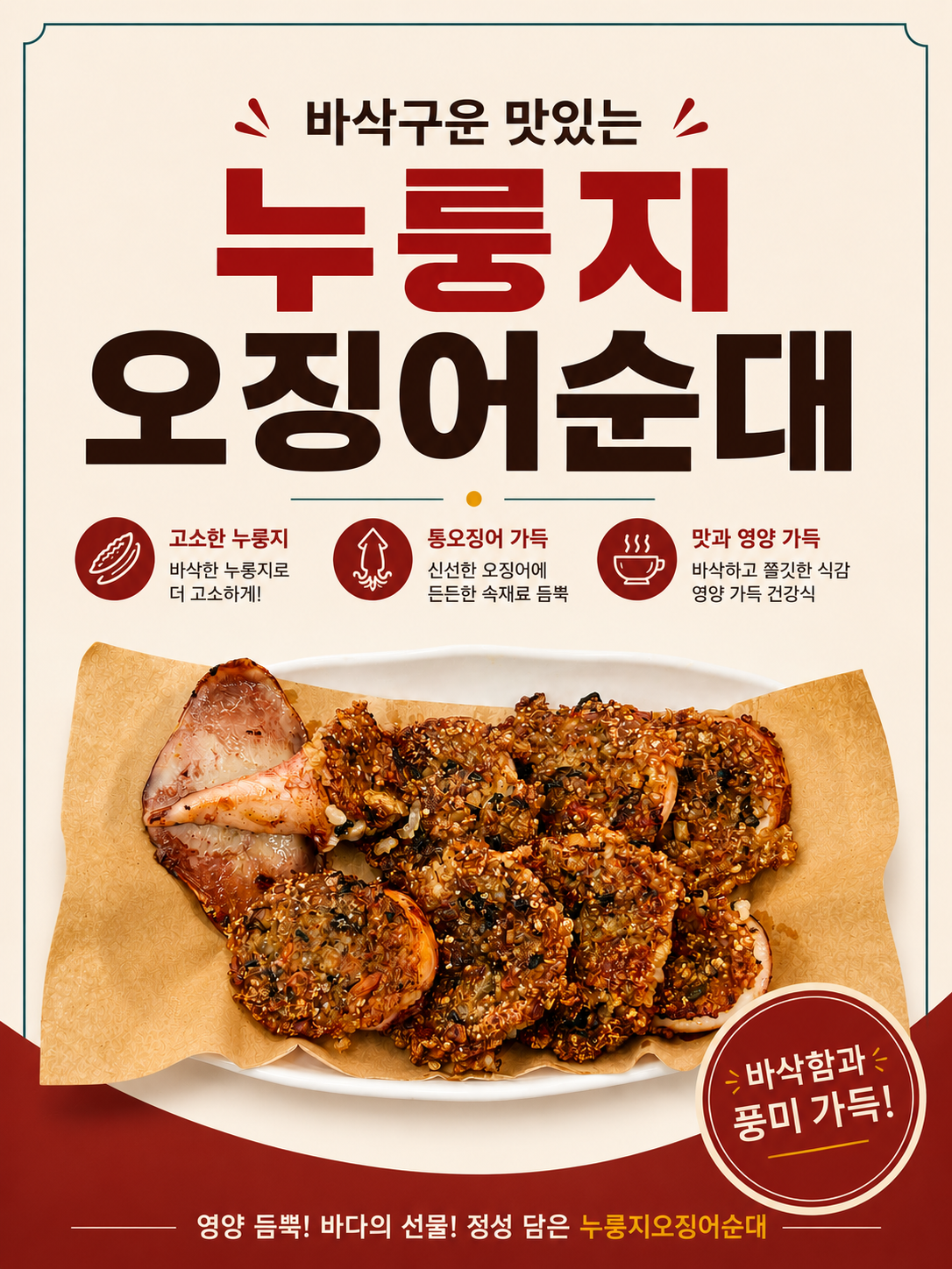 누룽지 오징어순대