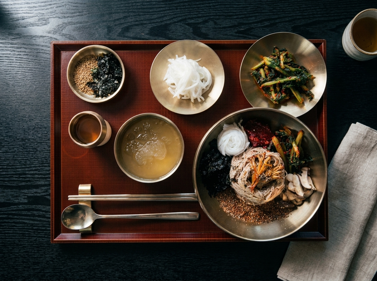 참기름 비빔막국수