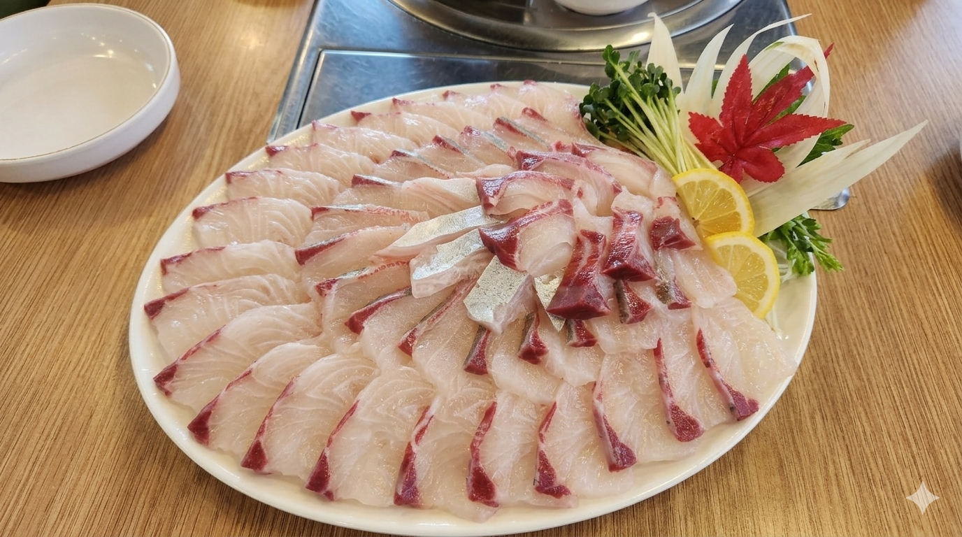 활 흑점줄전갱이(시마아지) 중