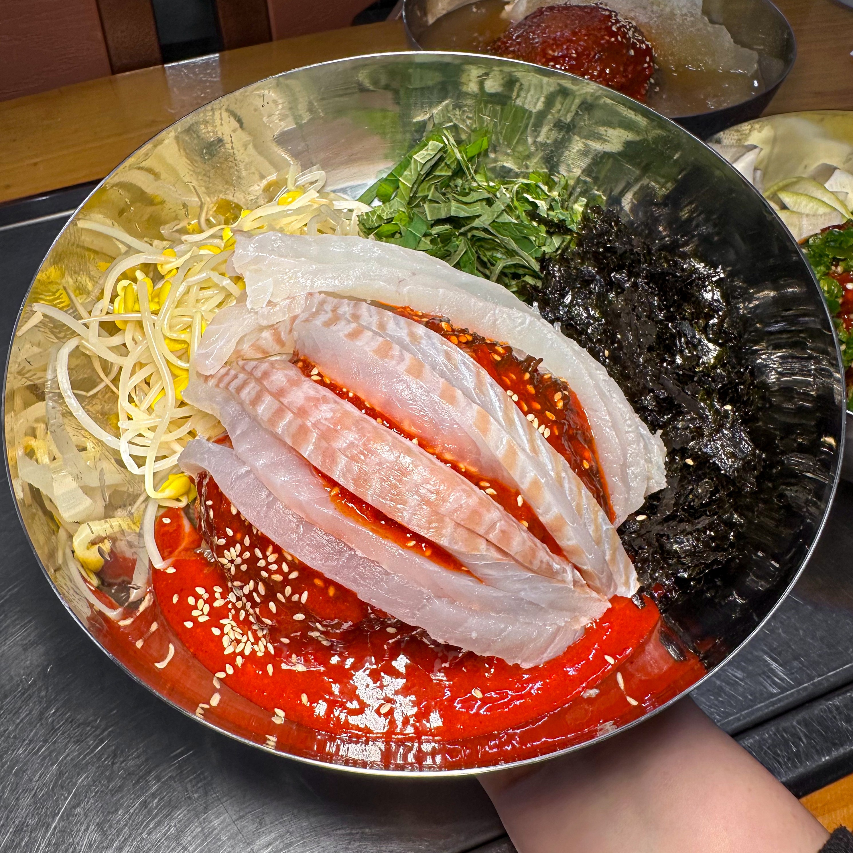 광어회냉면