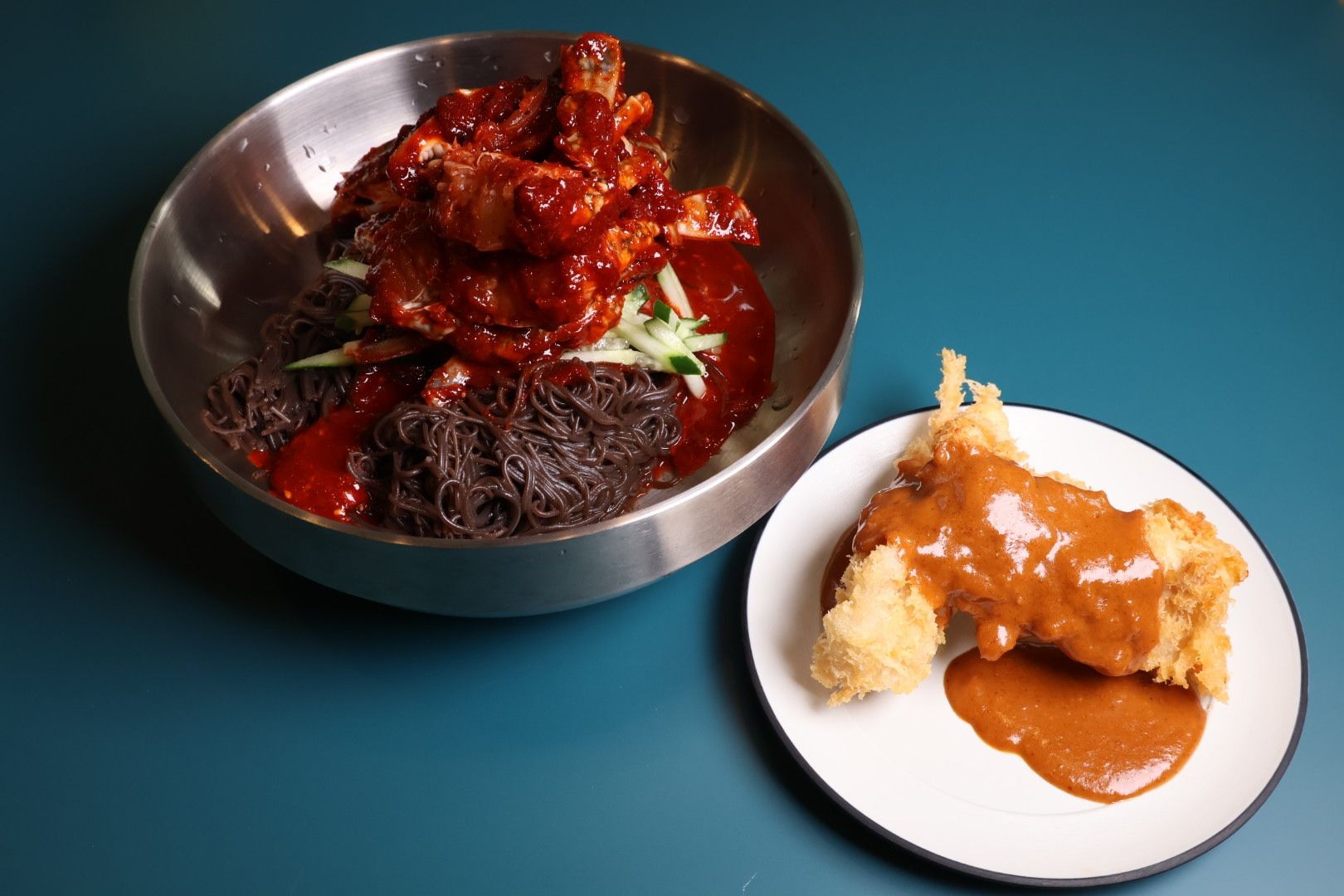 앙념게장 냉면+닭안심카츠(2P)