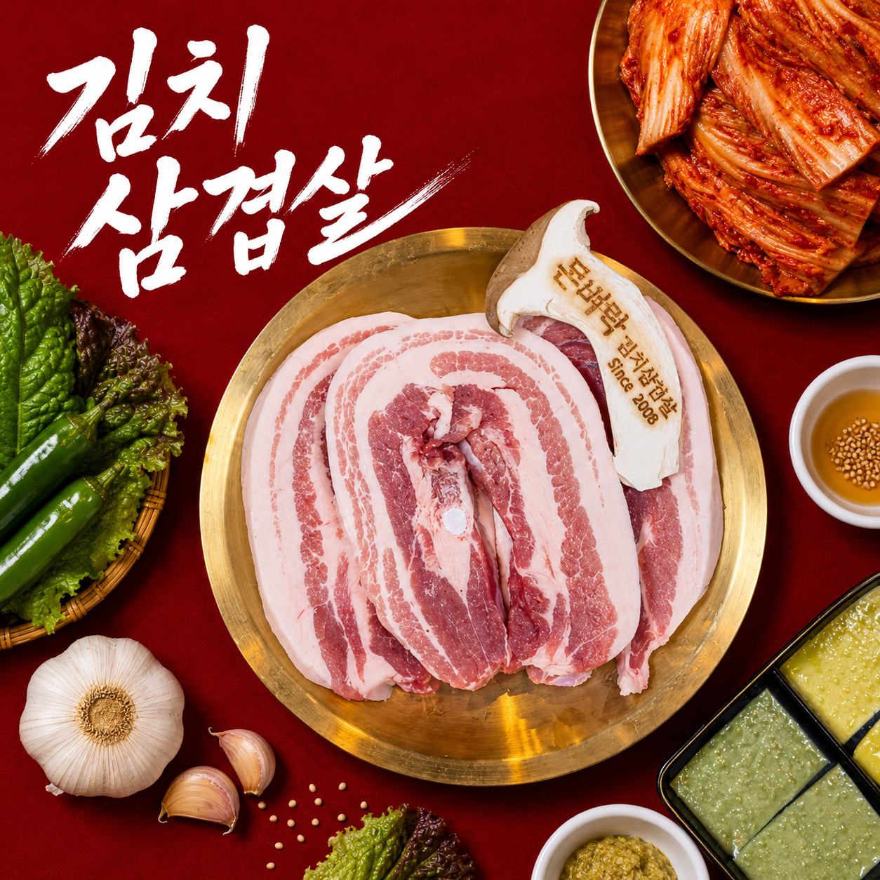 김치 삼겹살 🥬(180g)국내산한돈