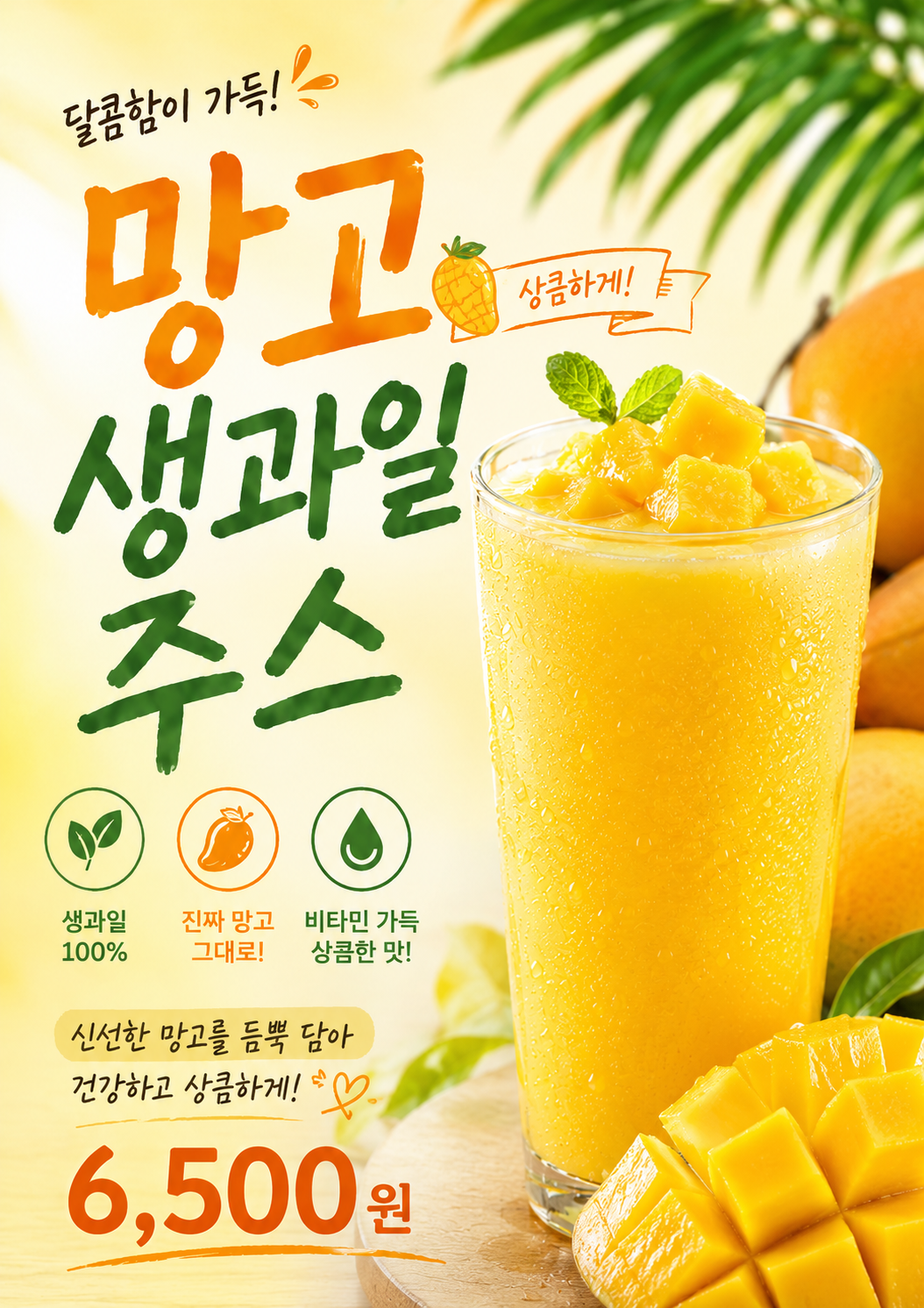 생과일 망고 주스