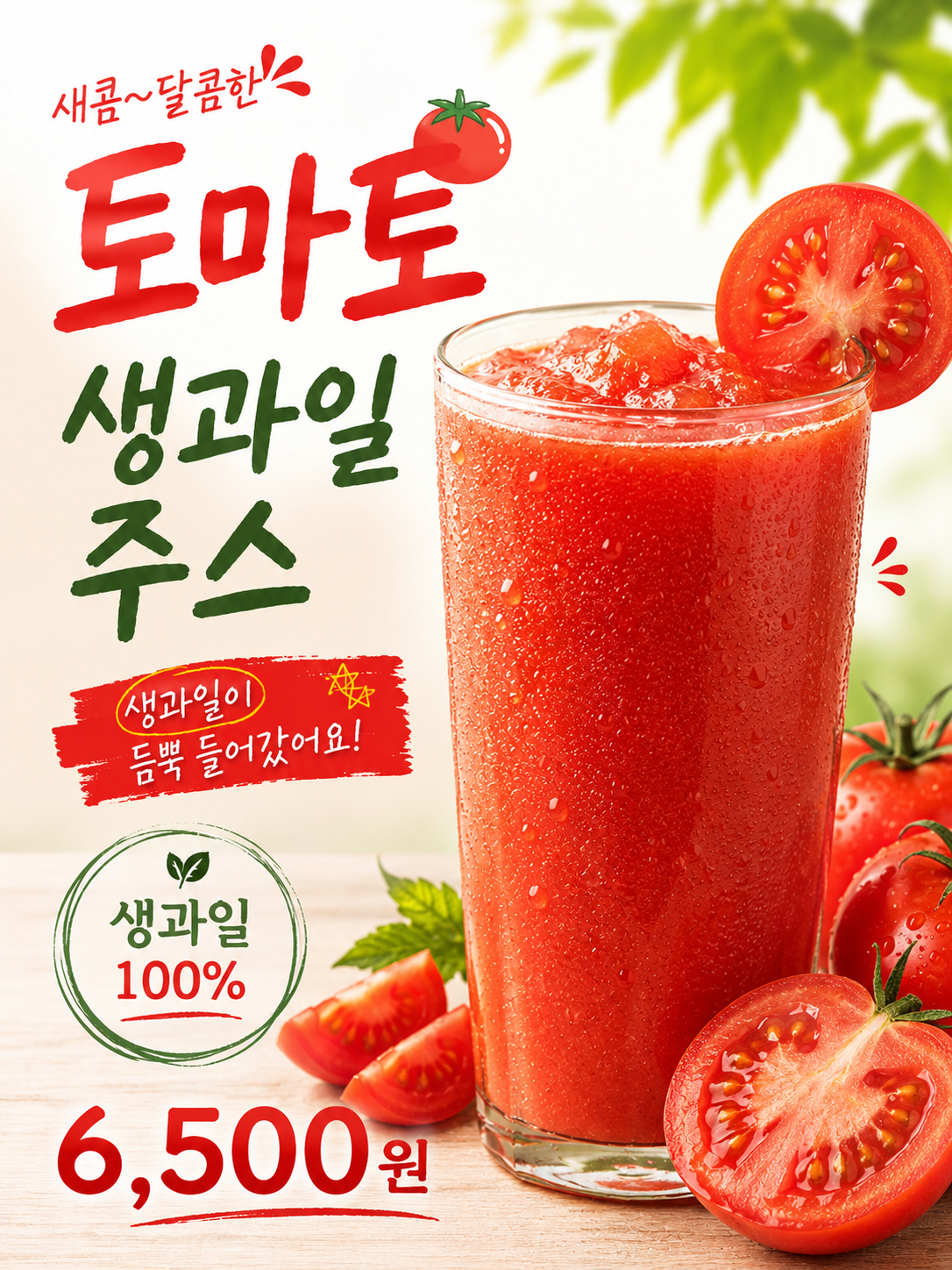 생과일 토마토 주스