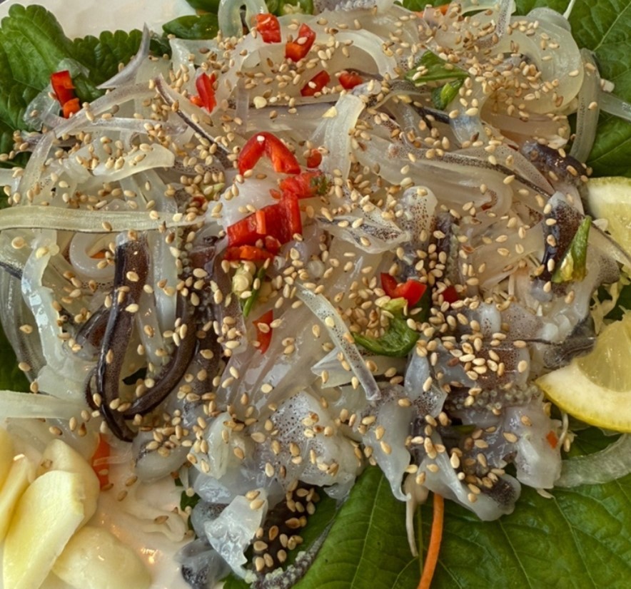 산오징어 회