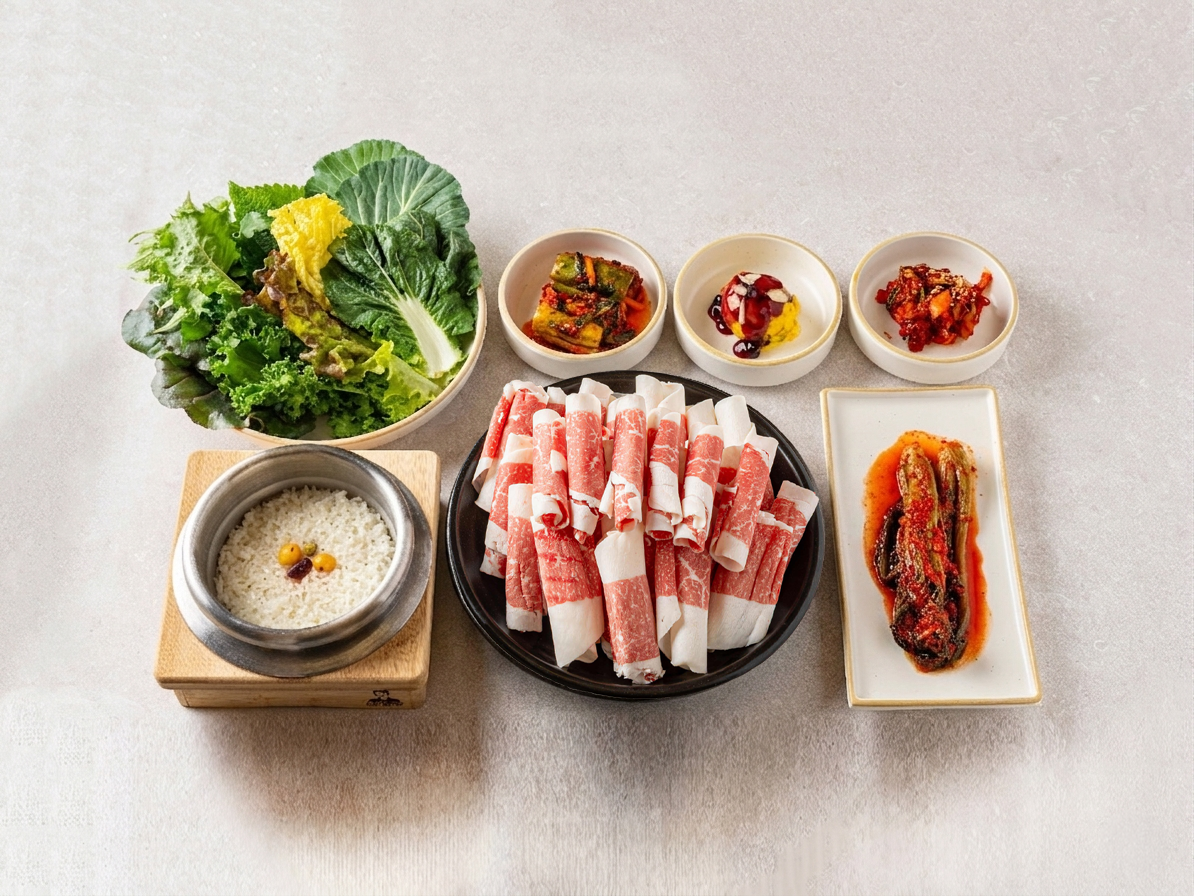 차돌 쌈밥 정식(130g)