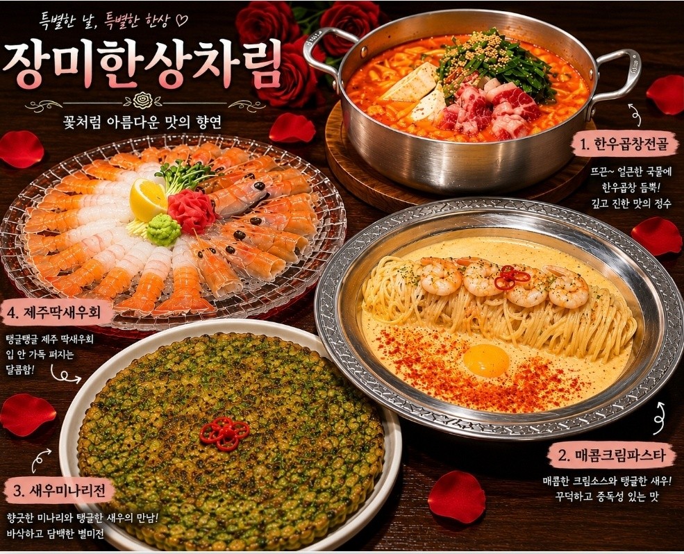 장미한상차림