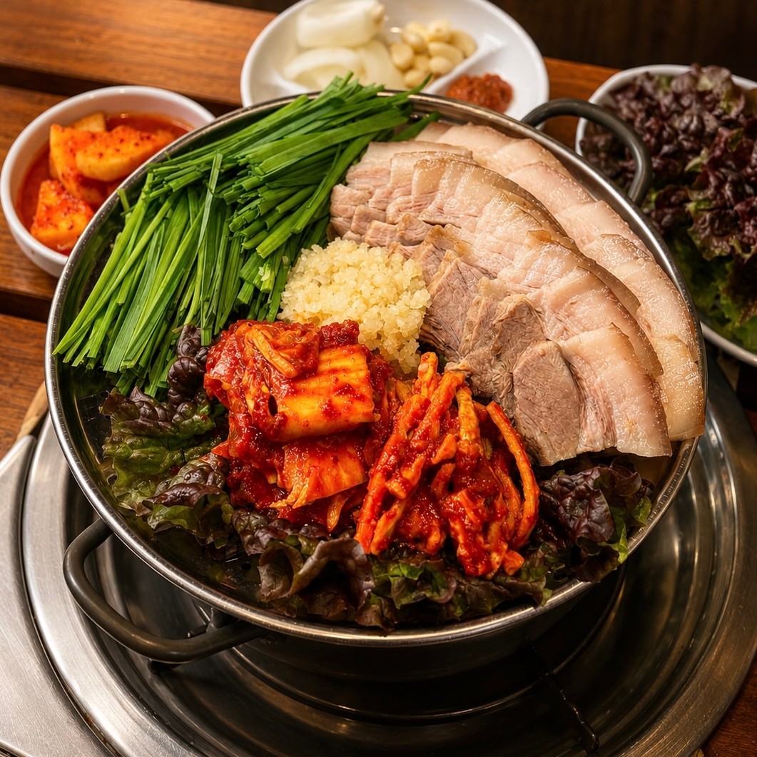 미성 수육 (중) + 조개칼국수