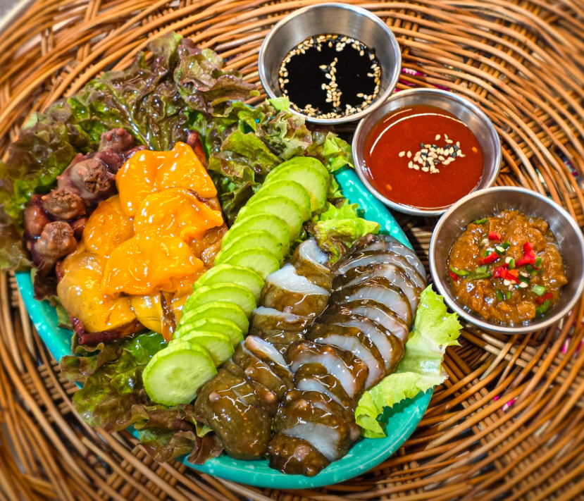 멍게 해삼 한판