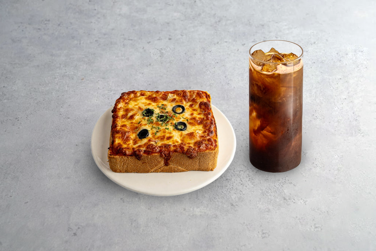 식빵피자+아메리카노or아이스티
