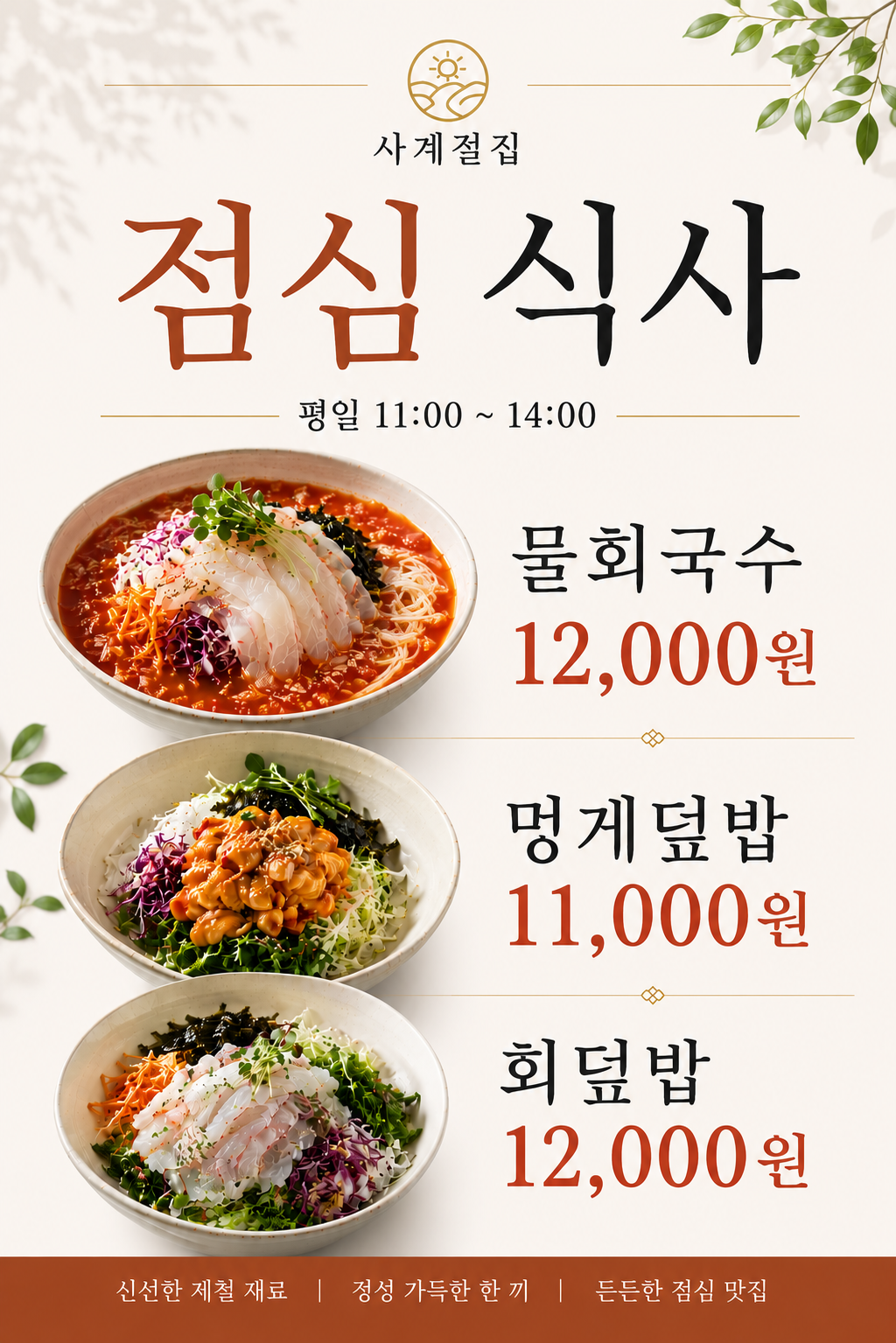 물회 국수 [평일 점심 메뉴]