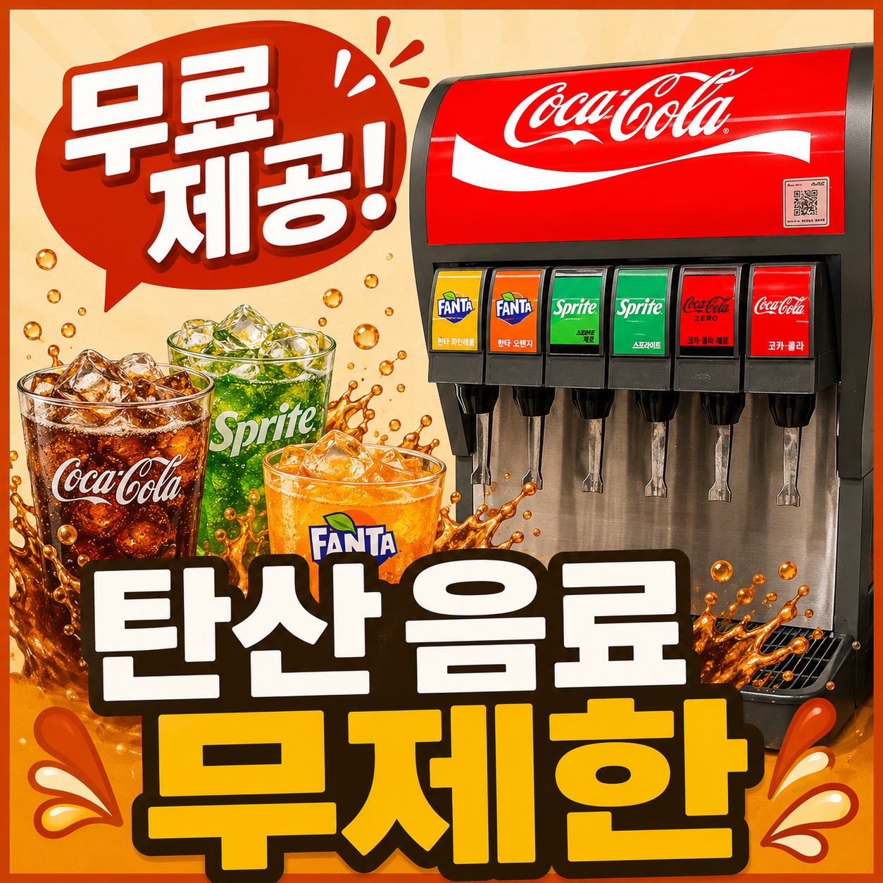 탄산음료 무제한!