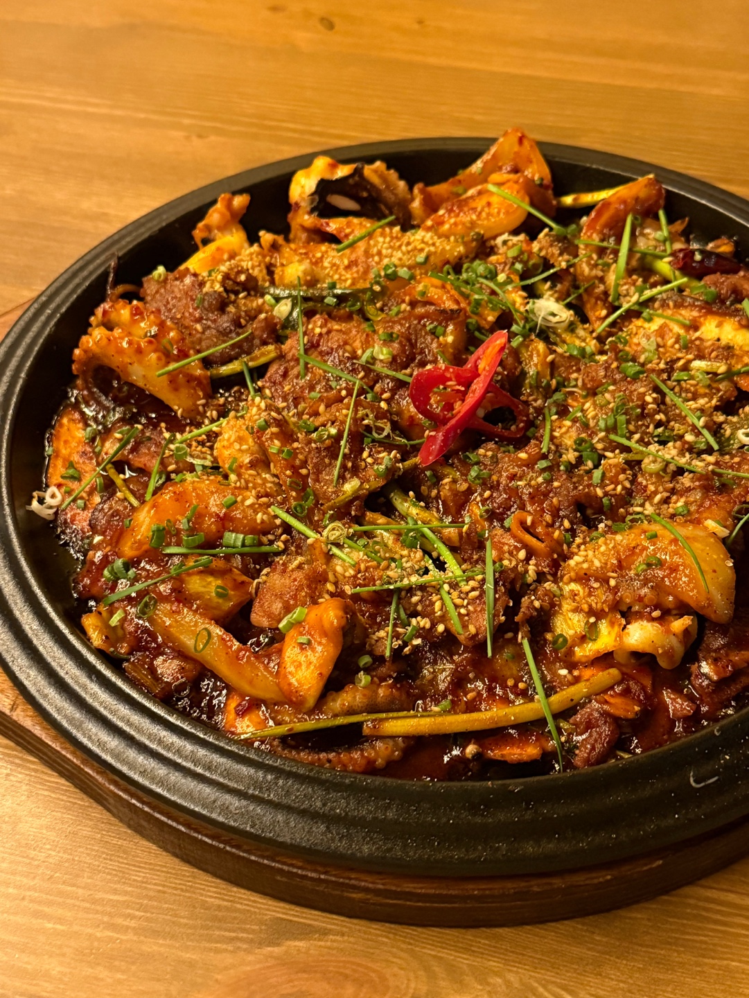 철판 쭈꾸미 돼지볶음