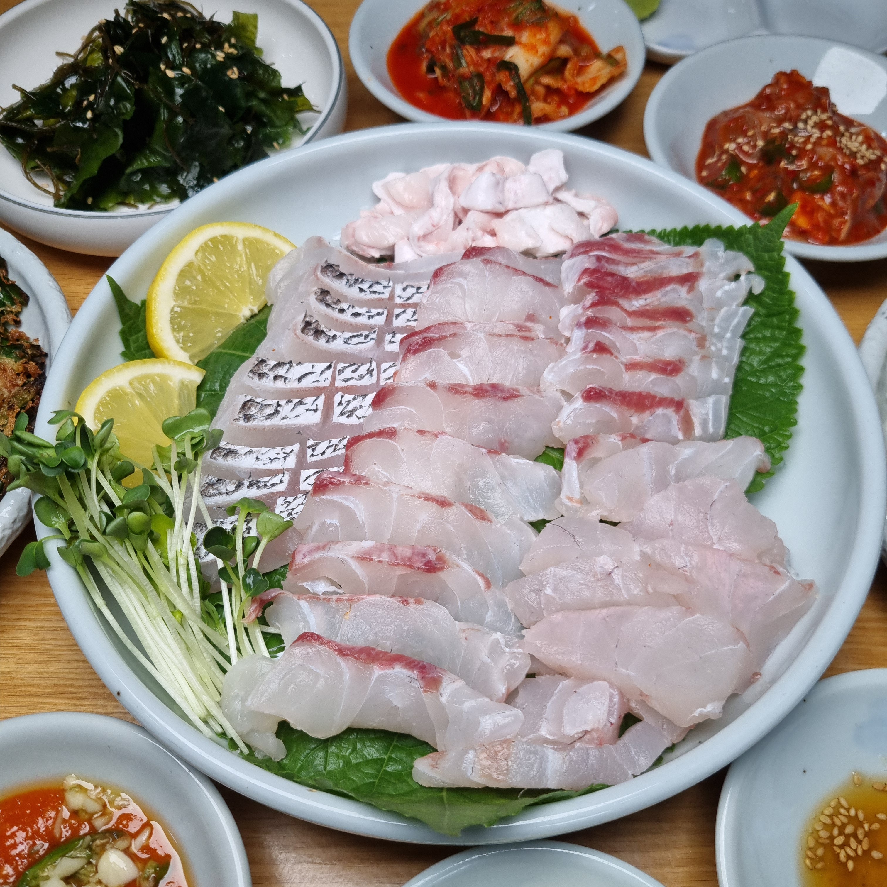 민어회