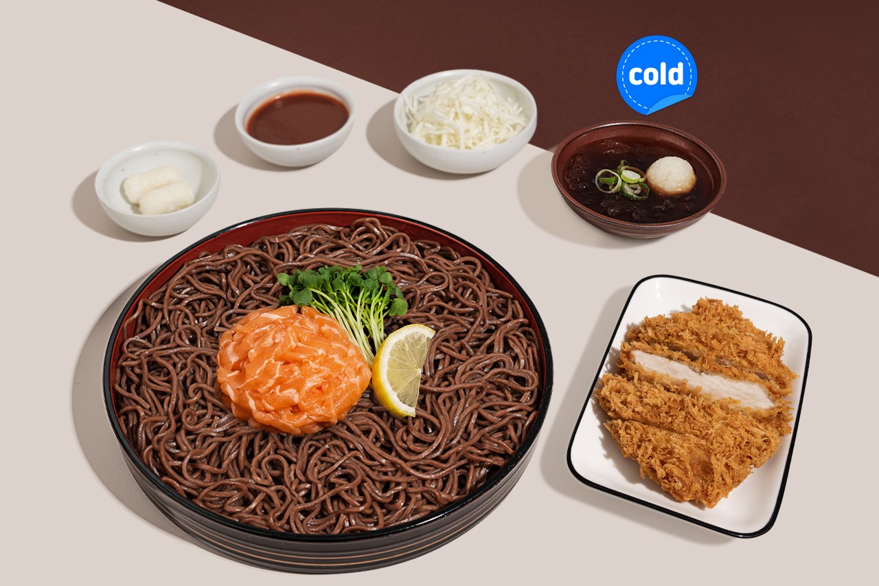 연어 자루소바+돈카츠