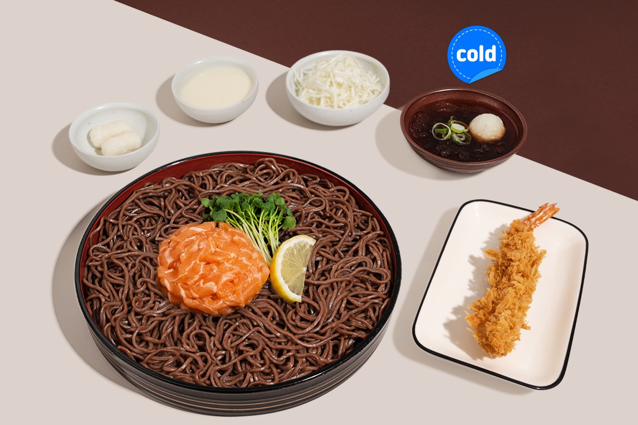 연어 자루소바+에비텐
