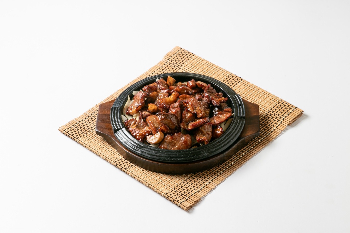 숯불 직화로 구운 고기한판(500g)