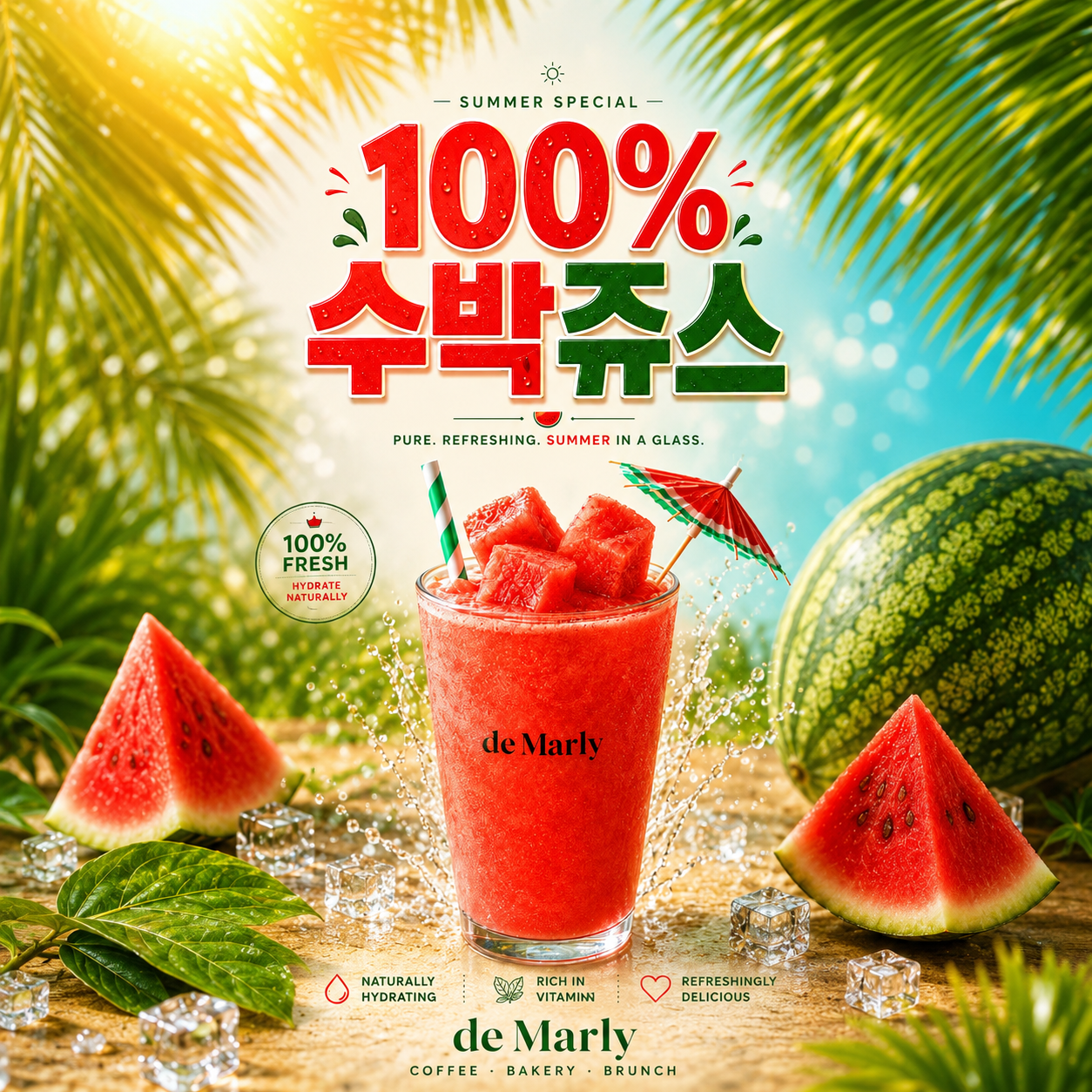 100% 수박쥬스