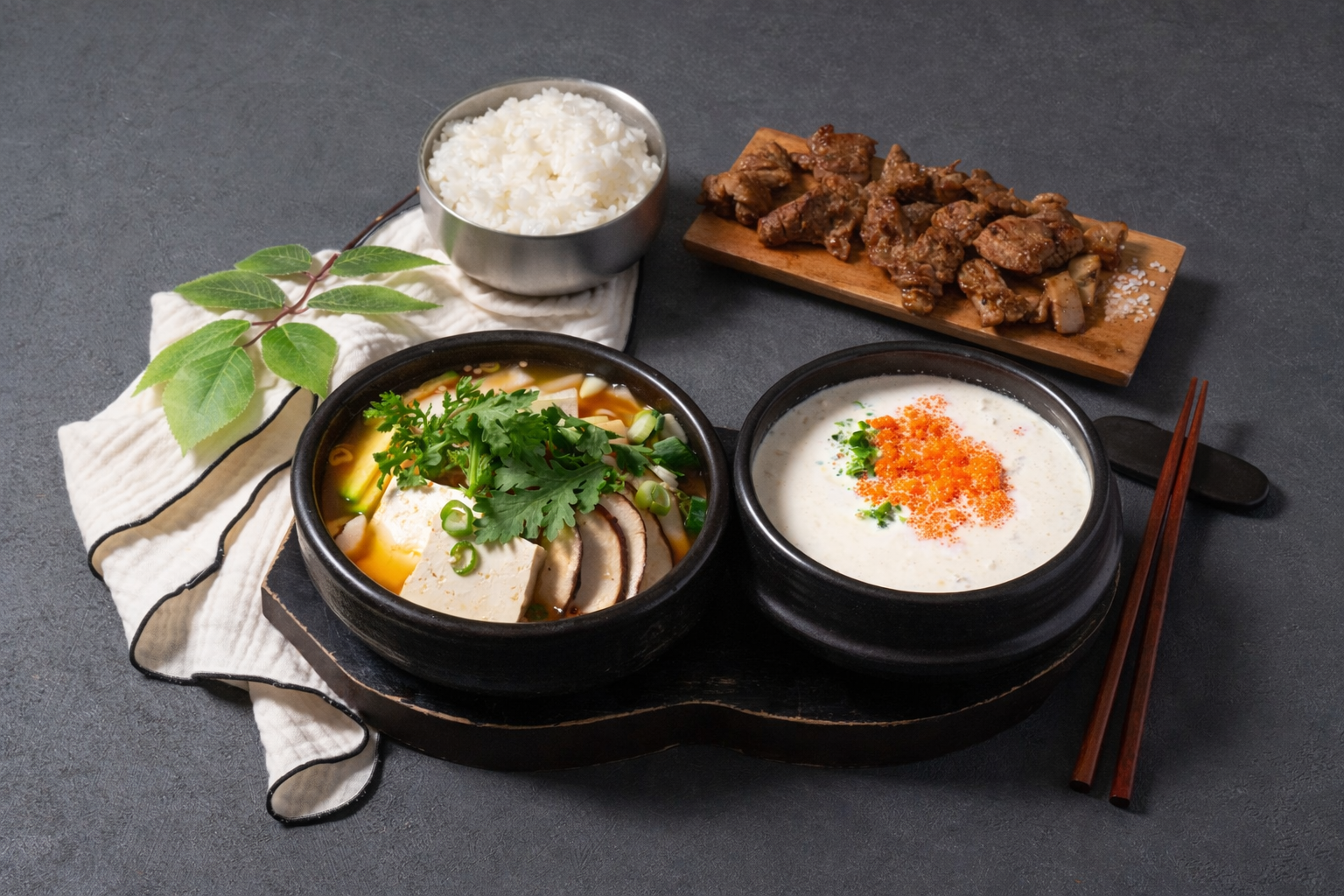 (평일 점심)갈비한상차림 3인