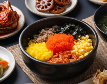 Fish-roe rice and seaweed soup