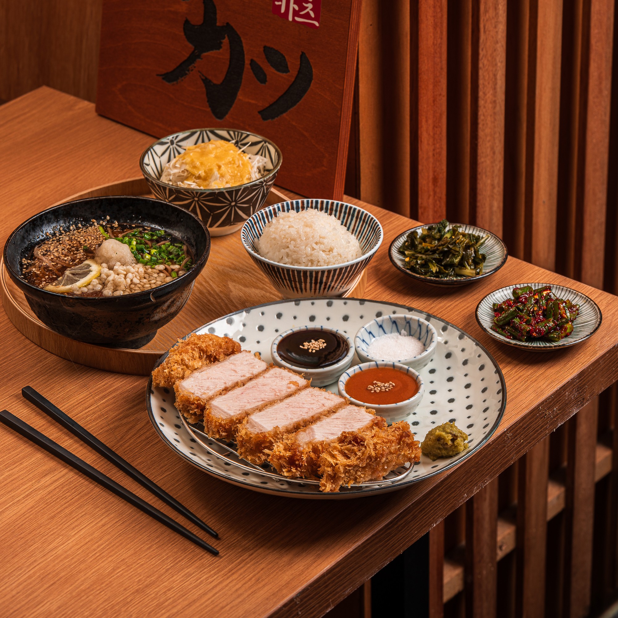로스카츠&냉소바 세트