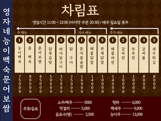 영자네능이백숙