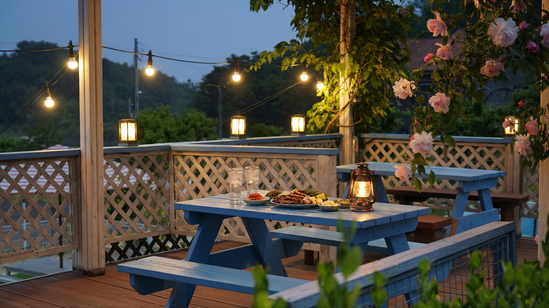 몬띠애견펜션 바베큐 야외 공간 - 강원 가을 반려견 펜션